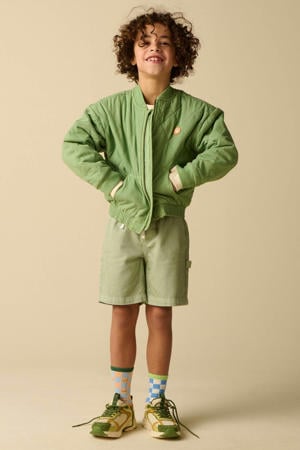 denim cargo short lichtgroen