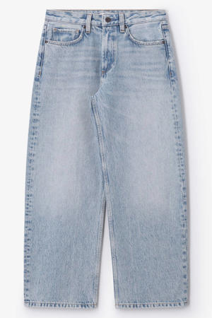 barrel fit jeans met riemlussen - lichtblauw denim