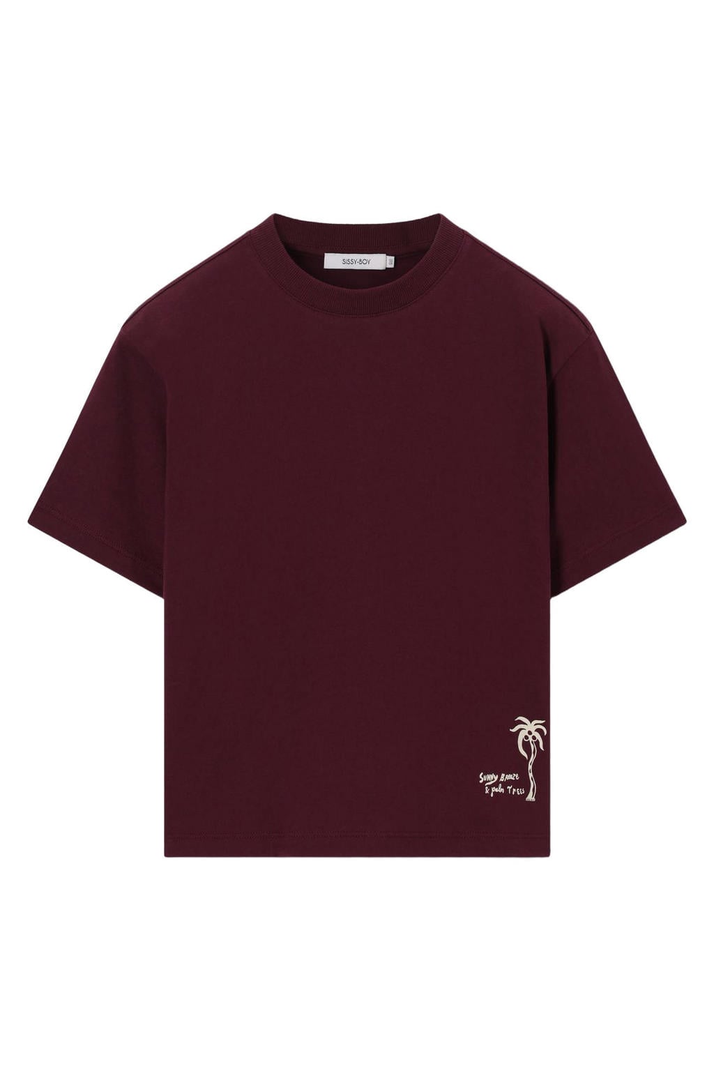 Sissy-Boy T-shirt met backprint donkerrood