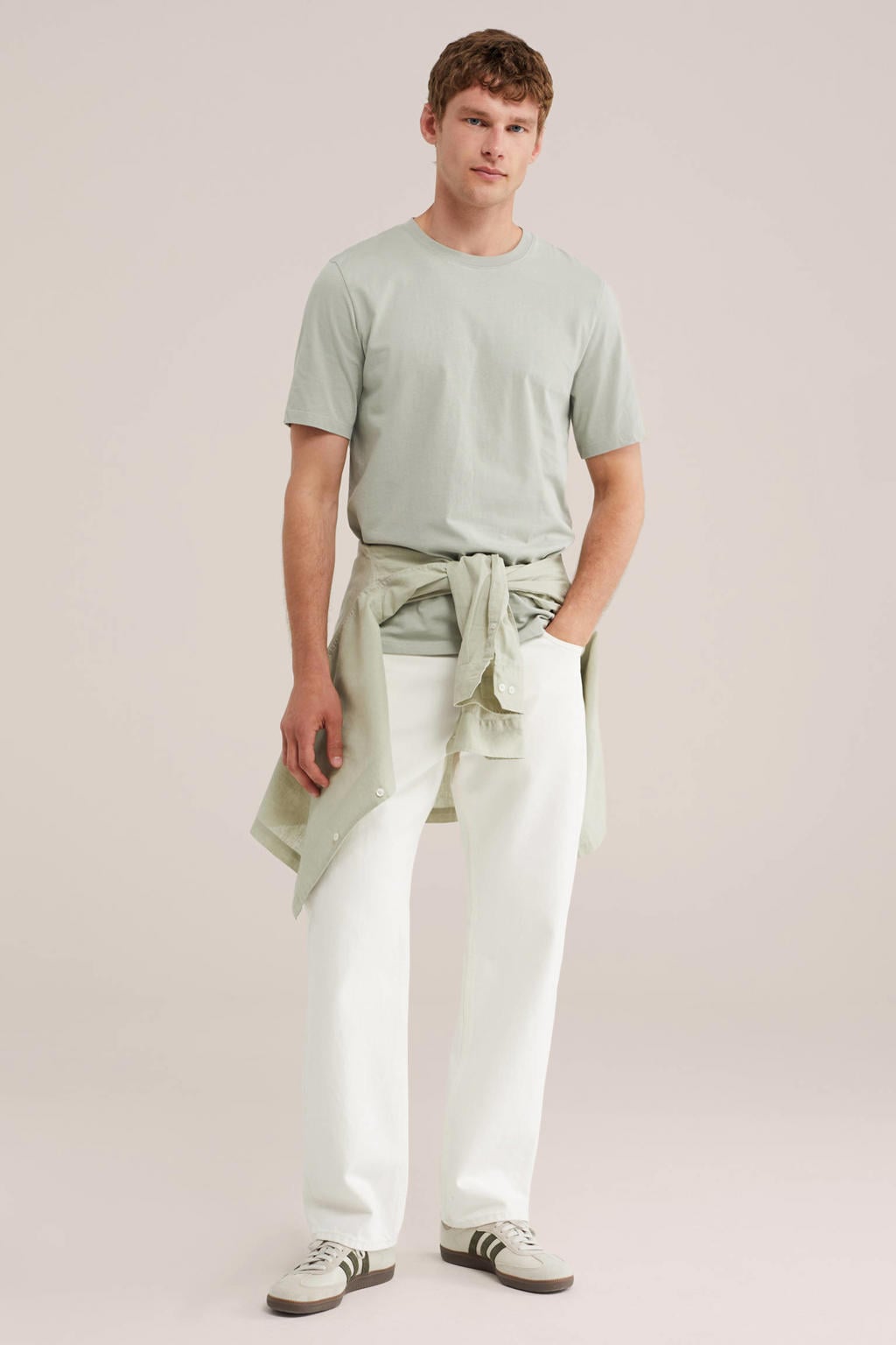 WE Fashion regular fit T-shirt - lichtgroen