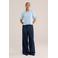 WE Fashion top met ruches - lichtblauw