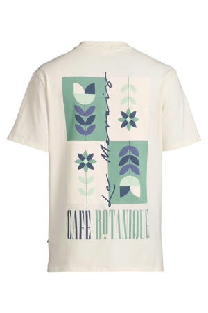 regular fit T-shirt met backprint - ecru