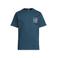 Kultivate regular fit T-shirt met backprint - blauw