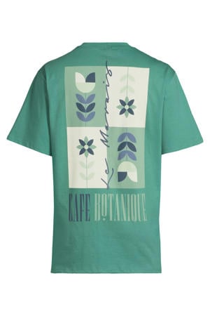 regular fit T-shirt met backprint - groen