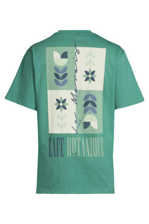 regular fit T-shirt met backprint - groen