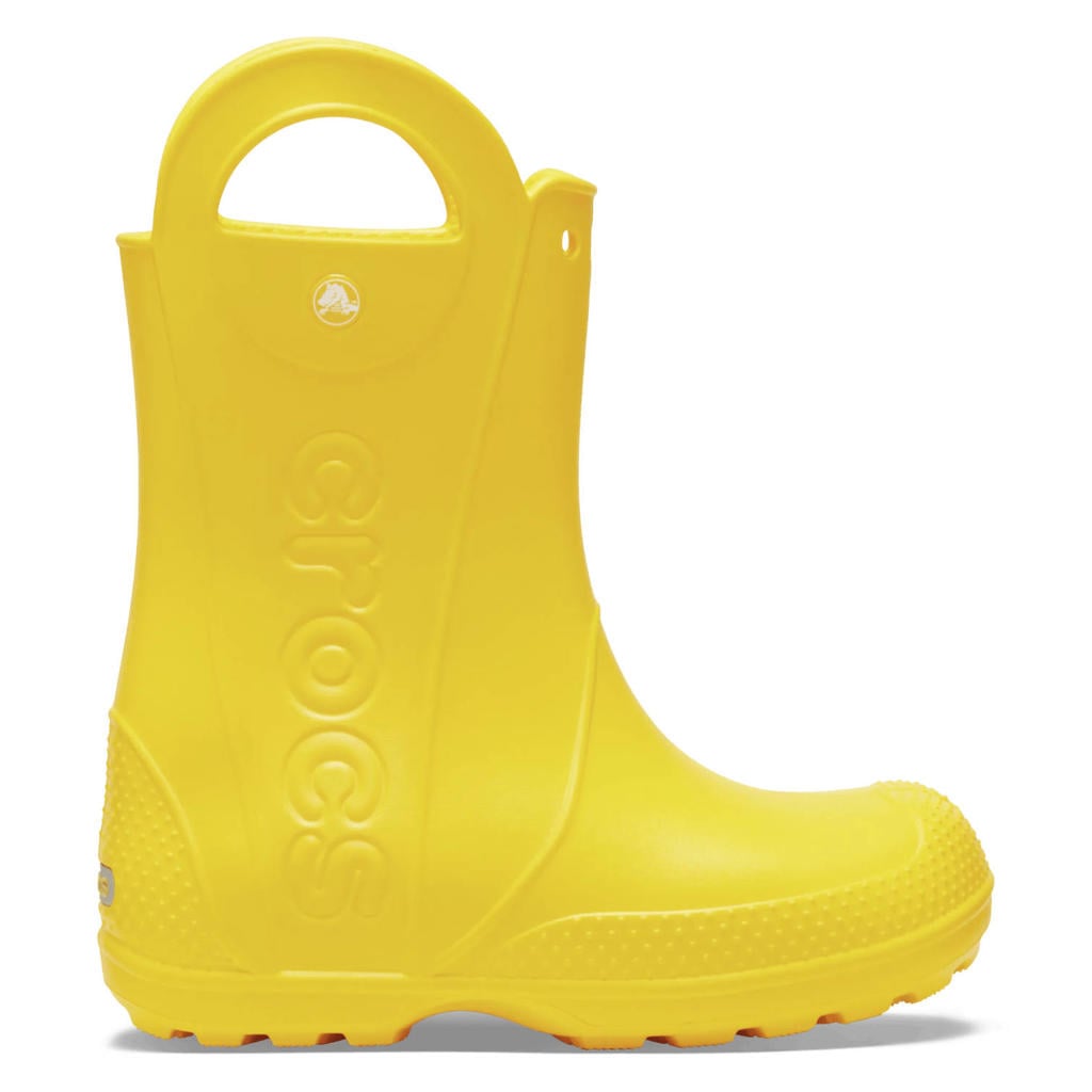 Gele meisjes Crocs regenlaarzen - van 100% thermoplastic (98%eva+2%tpu)