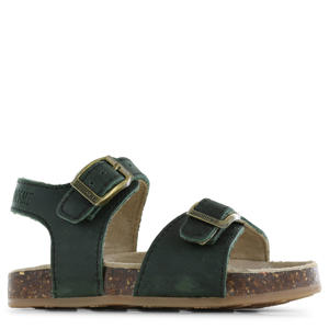 leren sandalen - donkergroen