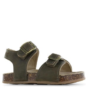 leren sandalen - taupe