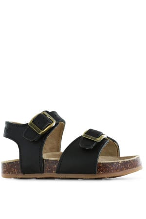 leren sandalen - zwart