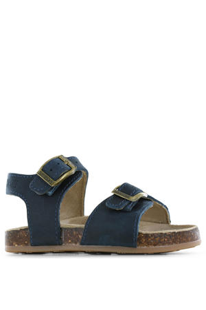 leren sandalen - donkerblauw