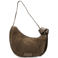 Shabbies Amsterdam suede schoudertas Platamini Studs taupe