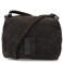 Shabbies Amsterdam suede crossbody tas Saar Stitched donkerbruin
