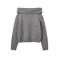 Sofie Schnoor girls off shoulder gebreide trui met wol - grijs