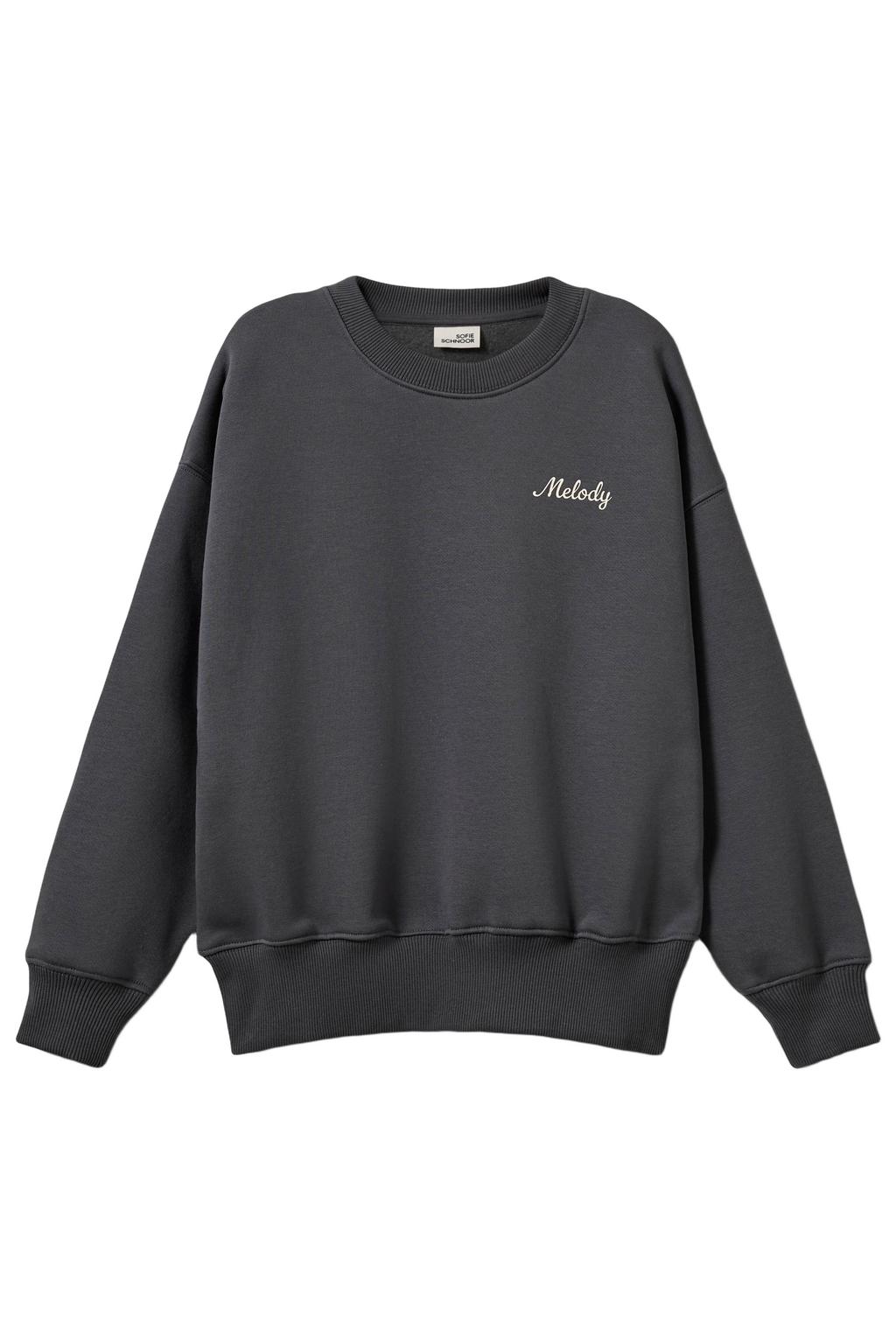 Sofie Schnoor girls sweater met backprint - antraciet