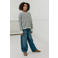 Sofie Schnoor girls gebreide gestreept vest met wol - ecru