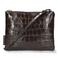 Fred de la Bretoniere leren crossbody tas Bregje Croco donkerbruin