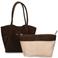Fred de la Bretoniere suede shopper Nalani donkerbruin