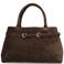 Fred de la Bretoniere suede handtas Mae donkerbruin