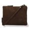 Fred de la Bretoniere suede crossbody tas Bregje donkerbruin