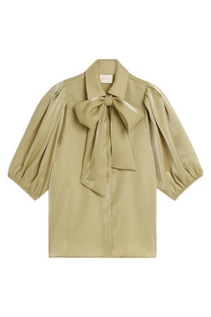 satijnen blouse - groen