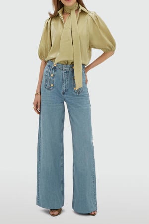 wide leg jeans - lichtblauw