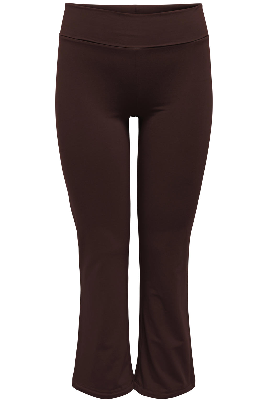 Bruine dames ONLY PLAY CURVY flared fit sportlegging van katoen met slim fit, regular waist en effen