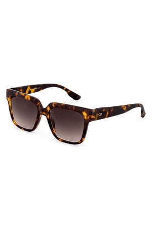 zonnebril met tortoise print Max Sun donkerbruin