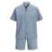 JACK & JONES PLUS SIZE relaxed casual overhemd met short blauw - (set van 2)