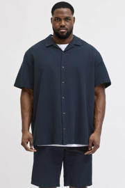 thumbnail: JACK & JONES PLUS SIZE relaxed casual overhemd met short donkerblauw - (set van 2)