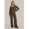G-maxx gestreepte blouse met strass-steentjes - bruin