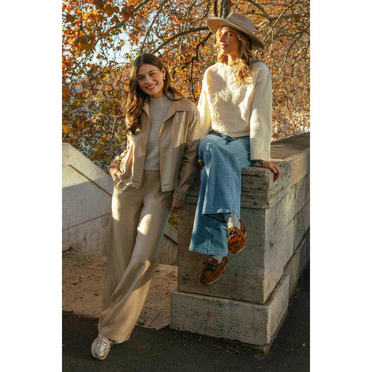 G-maxx wide leg broek antraciet