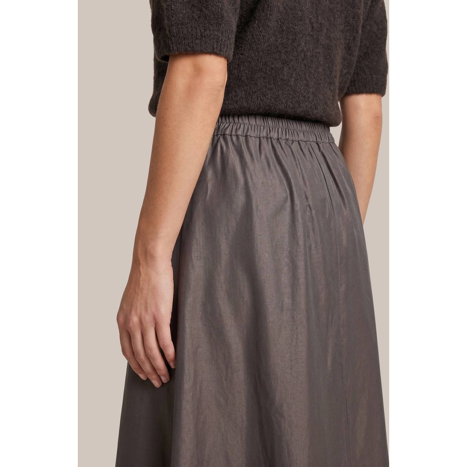 G-maxx A-lijn midi rok taupe