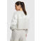 Alix the Label katoenen rechtvallend cropped trui met tekst - lichtgrijs