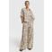 Alix the Label viscose loose fit broek met tekst - beige