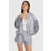 Alix the Label straight leg regular waist casual short met glitters - grijs