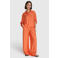 Alix the Label viscose high waist loose fit broek - oranje