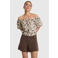 Alix the Label blousetop met dierenprint - beige