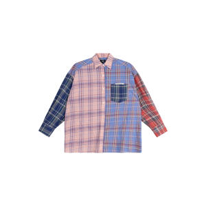 oversized geruite blouse - meerkleurig
