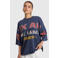 Alix the Label boxy T-shirt met print - donkerblauw