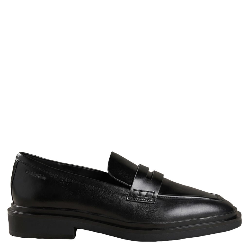 Zwarte dames Calvin Klein leren loafers -