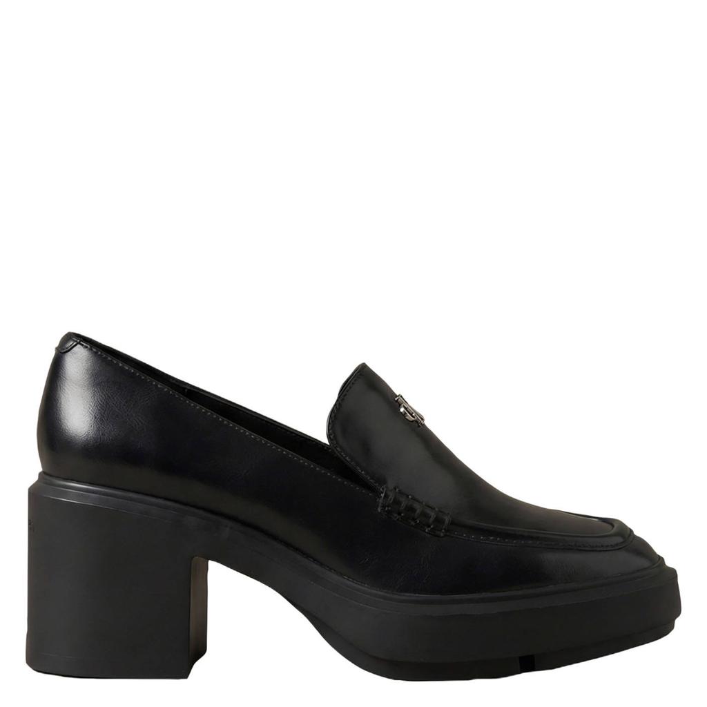 Zwarte dames Calvin Klein leren pumps met blokhak -