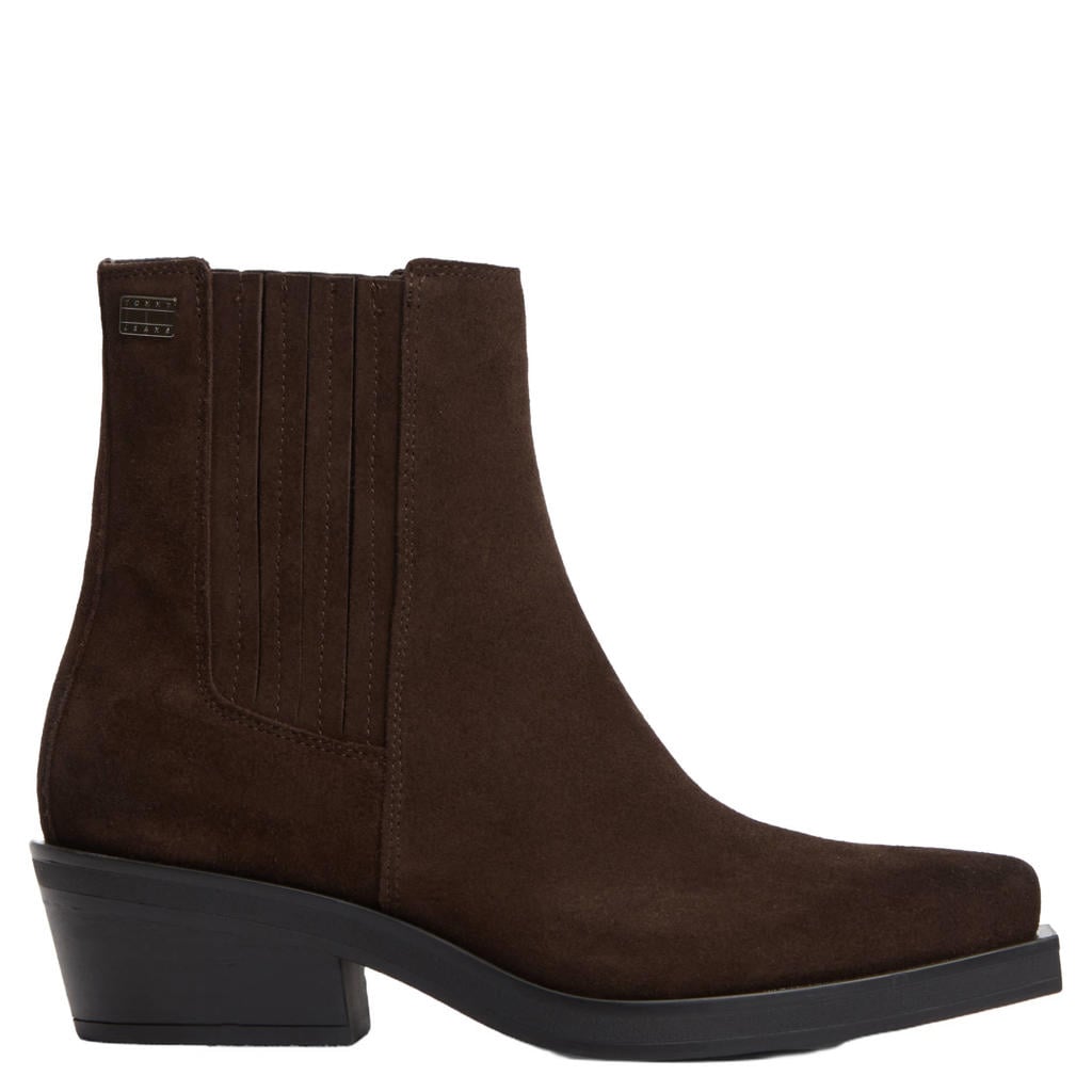 Tommy Jeans western suède cowboylaarzen - bruin