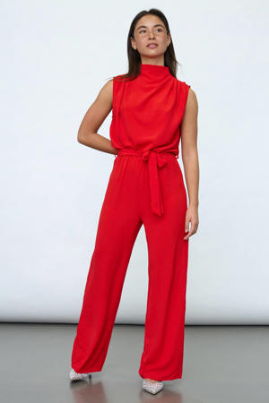 jumpsuit met cut-out - rood