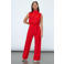 SisterS Point jumpsuit met cut-out - rood