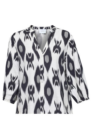 viscose blouse met print - ecru