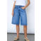 SisterS Point wide leg denim jort - mediumblauw denim