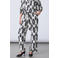 SisterS Point loose fit broek met ceintuur en print - ecru