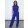 SisterS Point jumpsuit met cut-out - blauw