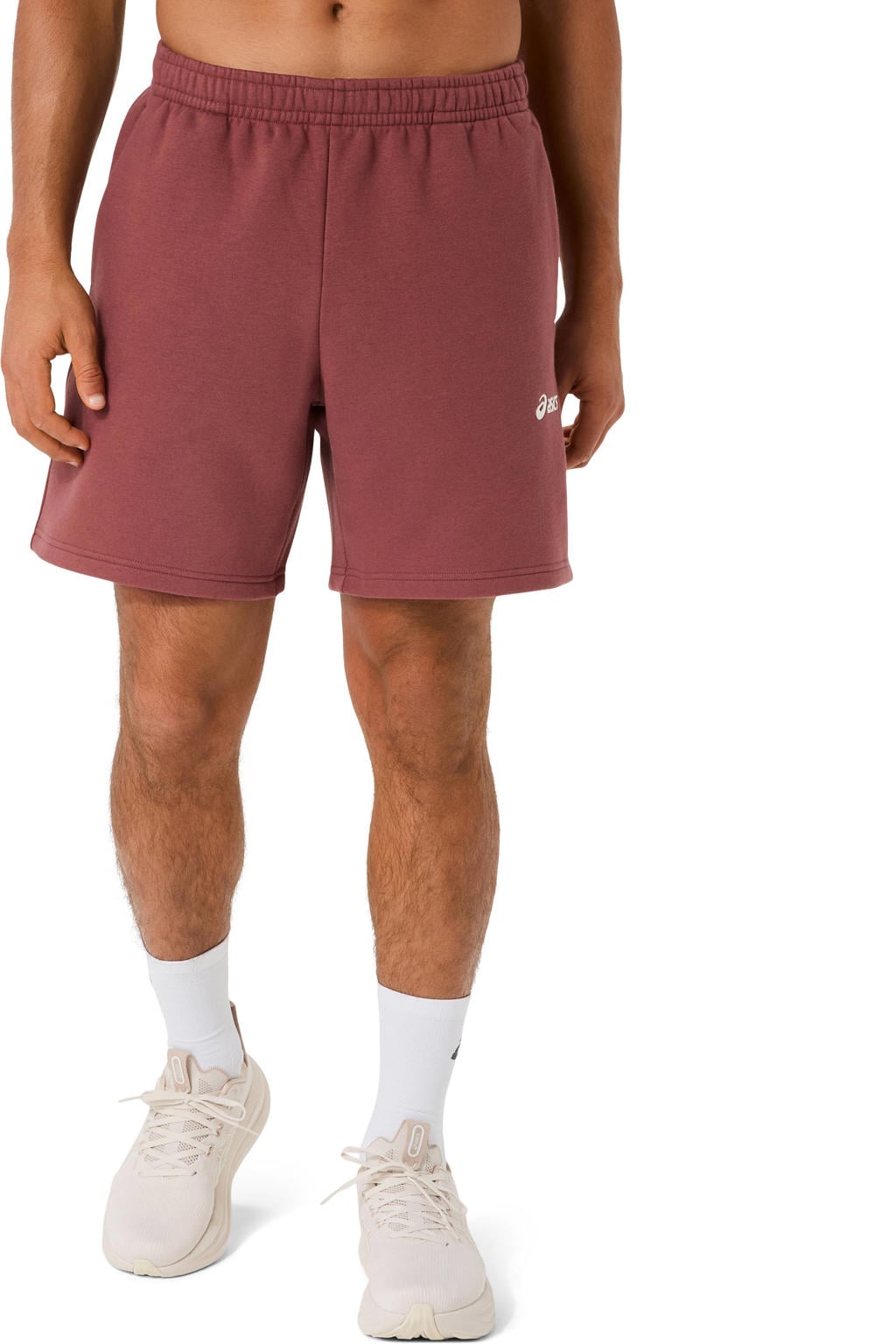 Roodbruine heren sportshort bruin van katoen
