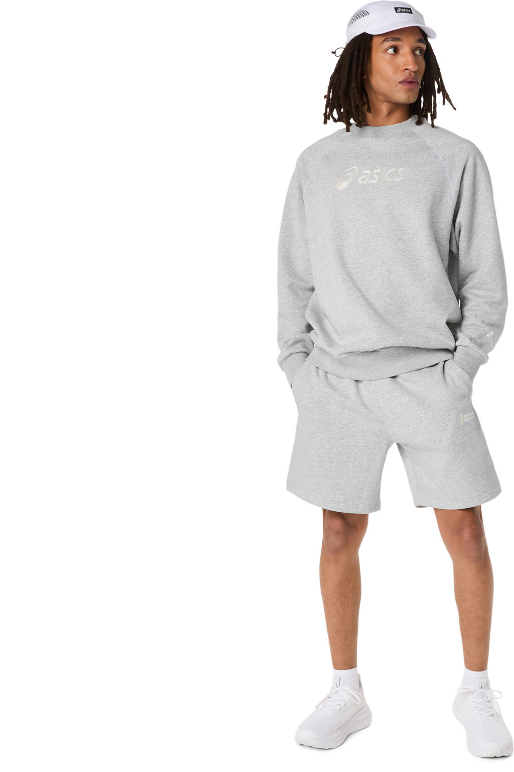 Grijze heren sportshort van katoen